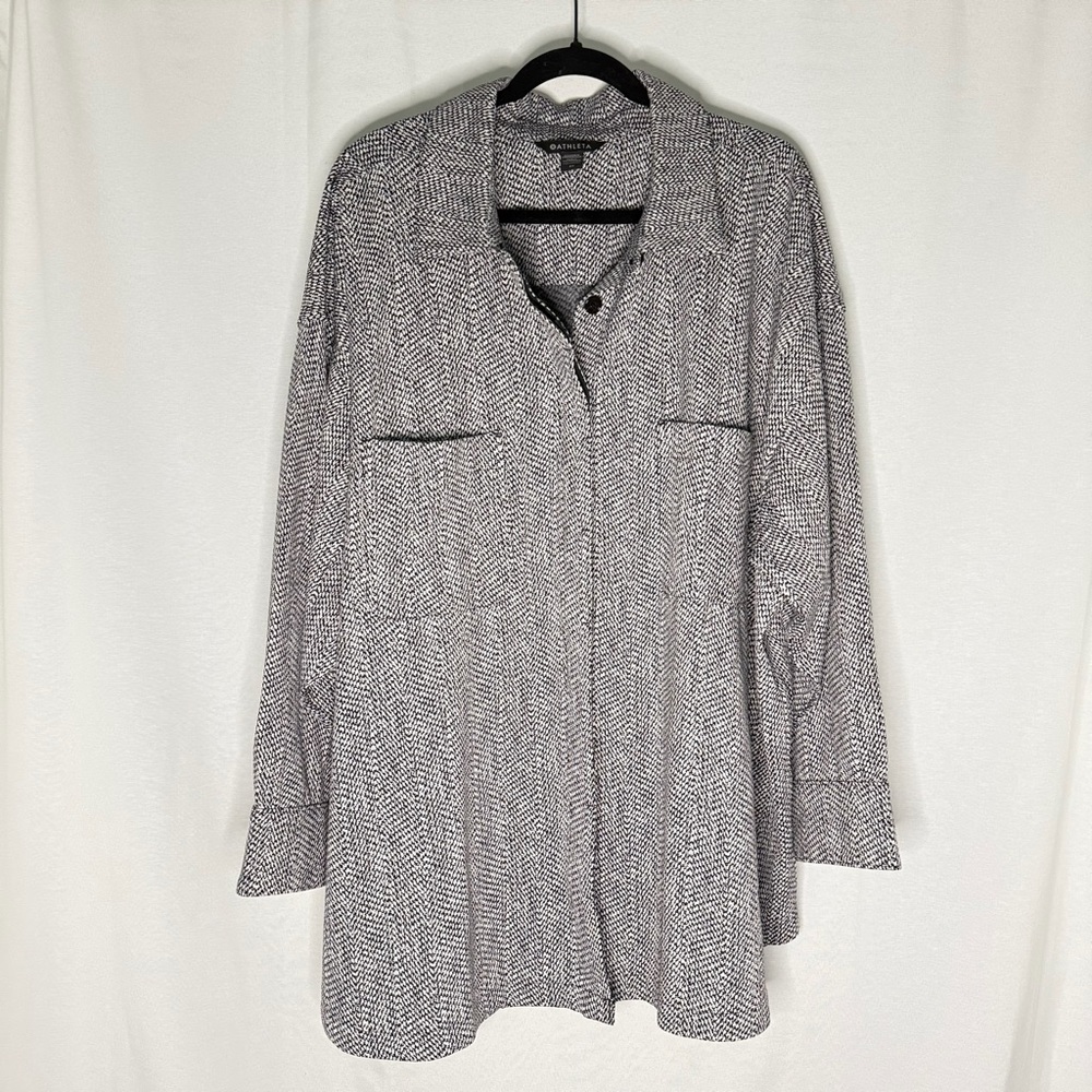 Athleta Black and White Utility Jacket